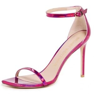 Stuart Weitzman Women's Nudistcurve 100 Ankle Strap High Heel Sandals
